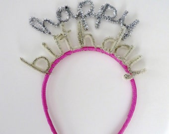 Items similar to Happy Birthday Headband on Etsy