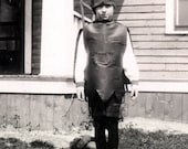 Vintage photo Little Girl Halloween Costume Flower Fairy or Bug w Cape