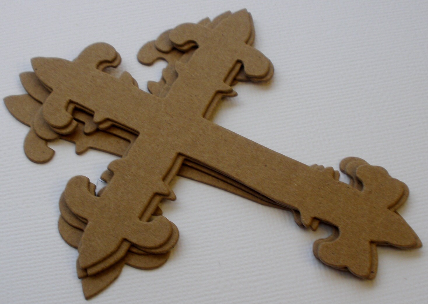 ORNATE CROSS Chipboard Die Cuts Vintage Bare Shape