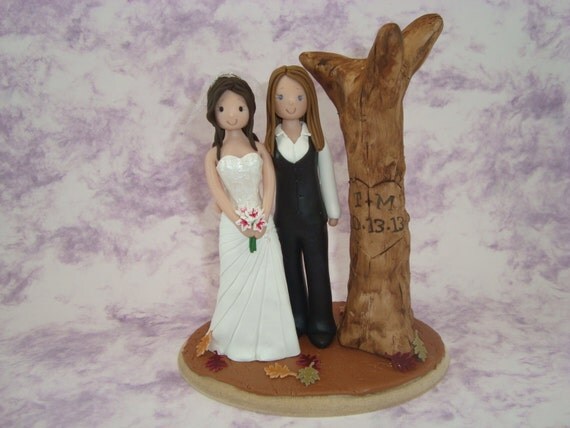 Personalized Same Sex Wedding Cake Topper By Mudcards On Etsy