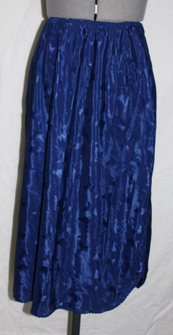 Vintage Lingerie Royal Blue Half Slip by by ilovevintagestuff