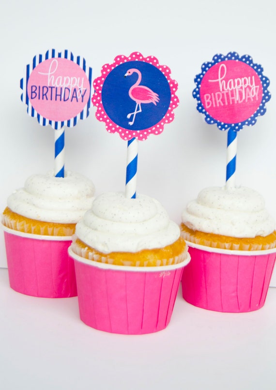 Flamingo Party PRINTABLE 2 Inch Tags (INSTANT DOWNLOAD) by Love The Day Il_570xn