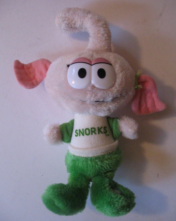 FREE SHIPPING Vintage Casey Kelp SNORKS Plush Stuffed Toy