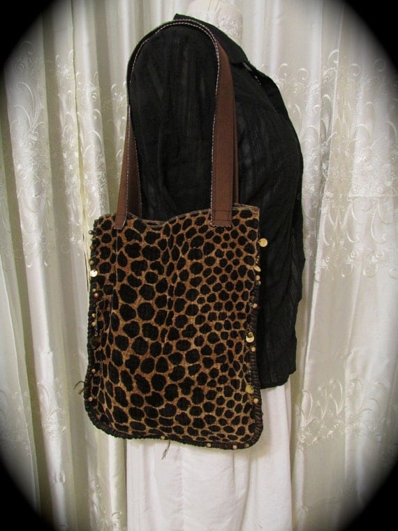 Giraffe Print Bag, boho bohemian bag, womens handmade purses, thick ...
