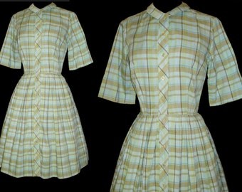 Vintage 1950s Dress New Look Full Skirt Novelty Print Femme Fatale Garden Party Mad Men Party Pinup Bombshell Rockabilly Wedding