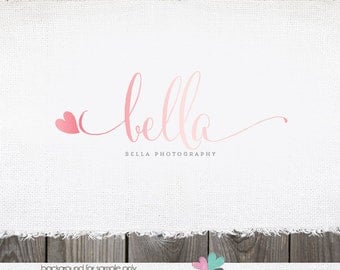 heart logo premade logo design photography logo