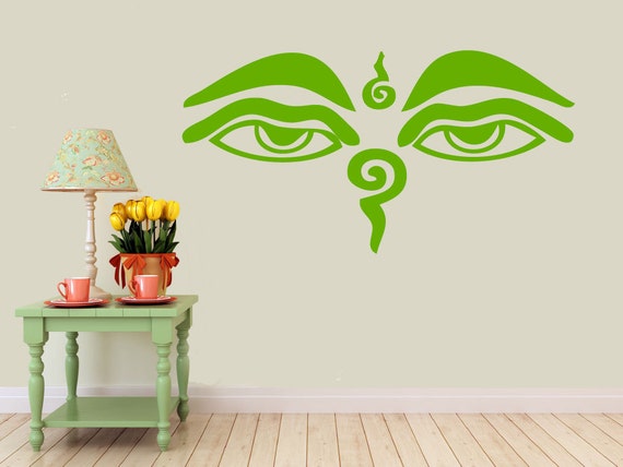 Wisdom Eyes Buddha Nepal  India vinyl Wall  DECAL shiva