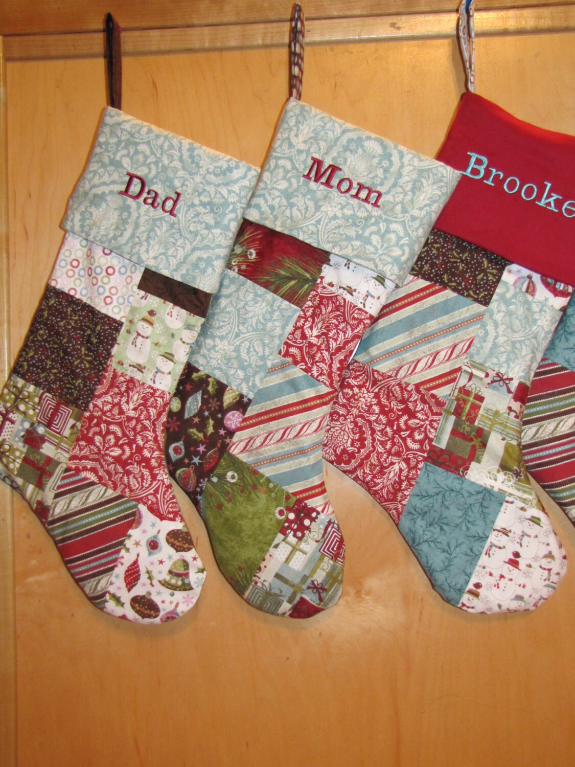 Large Patchwork Christmas Stocking