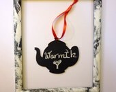 Chalkboard Mini Chalk Board Christmas Tree Decoration Ornament Tea Pot Chalk Board Christmas Ornament Wooden Holiday Ornament Gift Tag Il_170x135