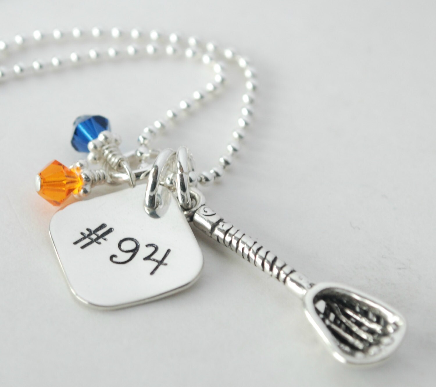 Lacrosse Necklace Team Sports Necklace Personalized Jewelry