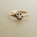 Antique 1920s 14k Yellow Gold and Diamond Ring