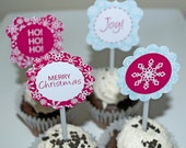 Vintage Christmas Cupcake Toppers INSTANT DOWNLOAD Il_170x135