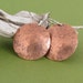 Round Copper Hammered Earrings - Tribal - Minimalist Earrings - Circle - Textured