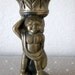 Vintage Table Lighter, Bronze and Stainless Steel, Little Boy Table Lighter, Mad Men, Cherub