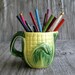Vintage Creamer Retro Corn Pitcher Rustic, Yellow, Stanford Ware Pottery