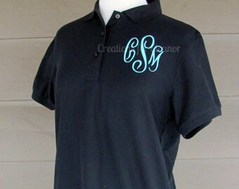 Womens Monogram Polo Shirt, Monogram Polo, Monogrammed Polo Shirt, Womens Monogrammed Shirt, Womens Polo Shirt, Womens Monogram Pullover
