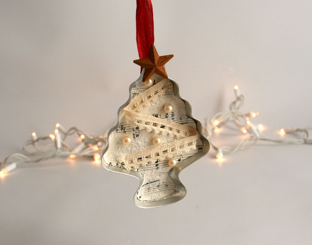 cookie cutter christmas ornament tree vintage sheet music tree cookie cutter christmas ornament tree vintage sheet music tree