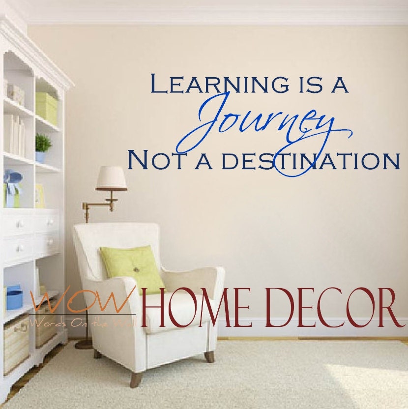 Vinyl Wall Art Decal Learning is a Journey Inspirational