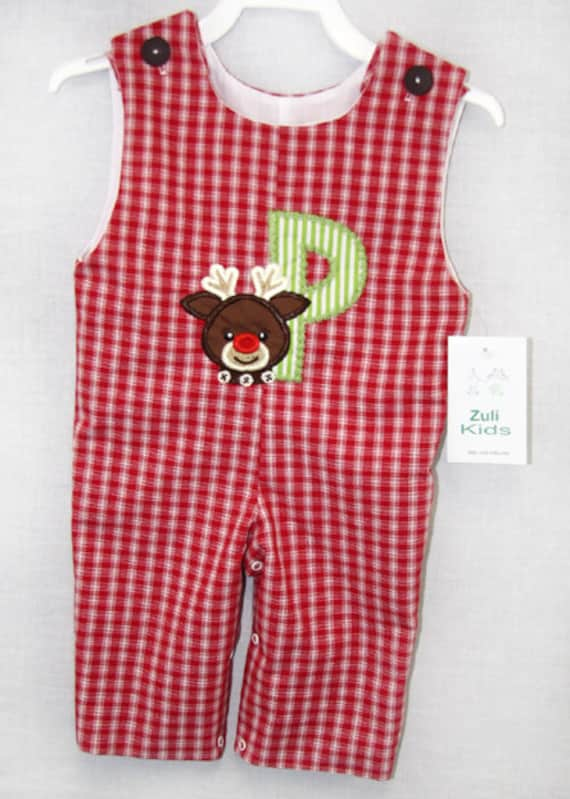 291624 Baby Boy Christmas Outfit Christmas Jon Jon by ZuliKids