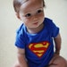 NEWBORN Justice League Superman Superhero Baby Onesie
