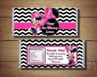 Printable Minnie Mouse Candy Bar Wrapper by ThePrintableOccasion