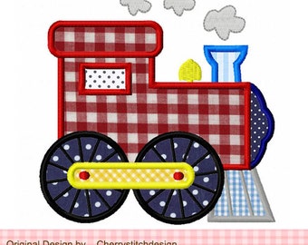 Train transportation Machine Embroidery Applique Design- 4x4 5x5 6x6"