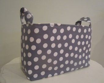 Small Fabric Bin - Diaper caddy - Nursery Decor - Dorm Organization