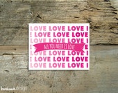 INSTANT DOWNLOAD - Printable Valentine - Folding Card - All You Need Is Love - Ombre Design Il_170x135
