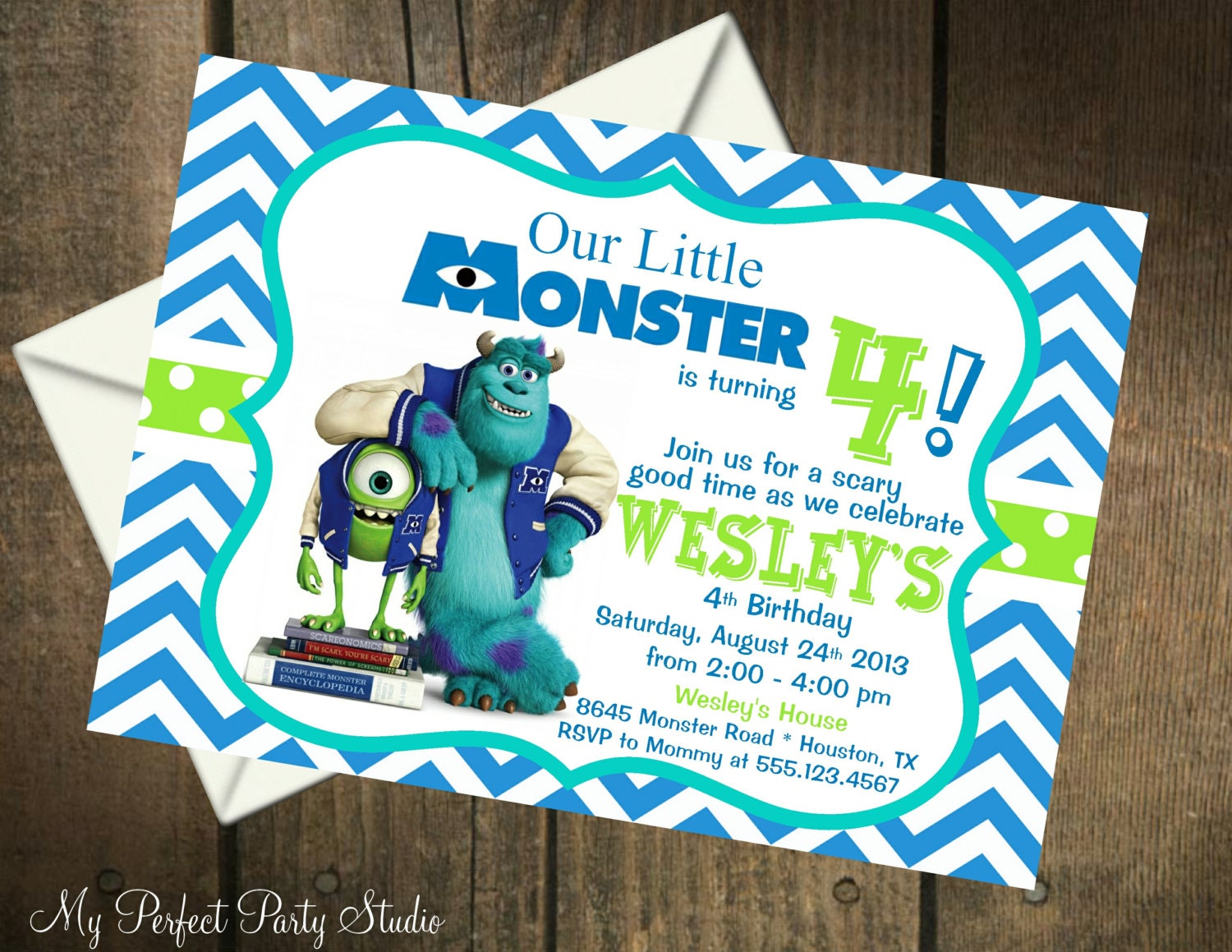 Monsters University Party Invitations 1