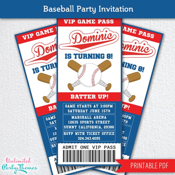 Baseball Party Invitations 9