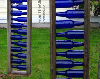 PLANS for Blue Beer BOTTLE LADDER Architectural Garden Art Plans to Make Blue Bottle Tree Free Shipping