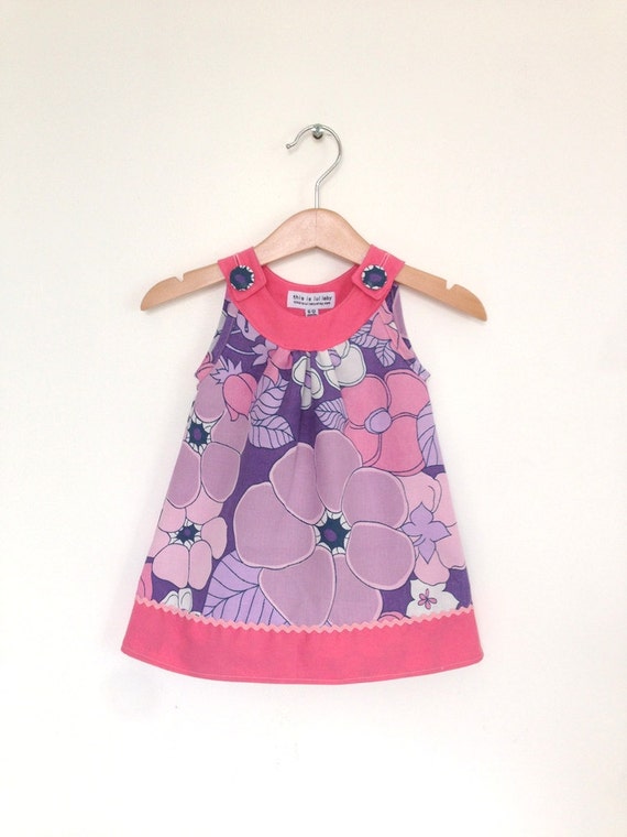 Baby girl clothes retro purple girls dress by ThisisLullaby