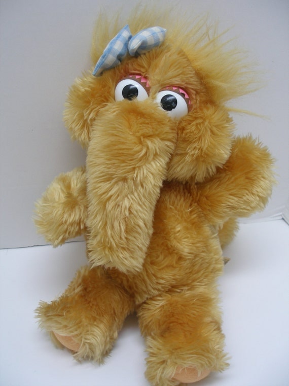 Vintage Sesame Street SNUFFY's BABY Sister by maryannescottage