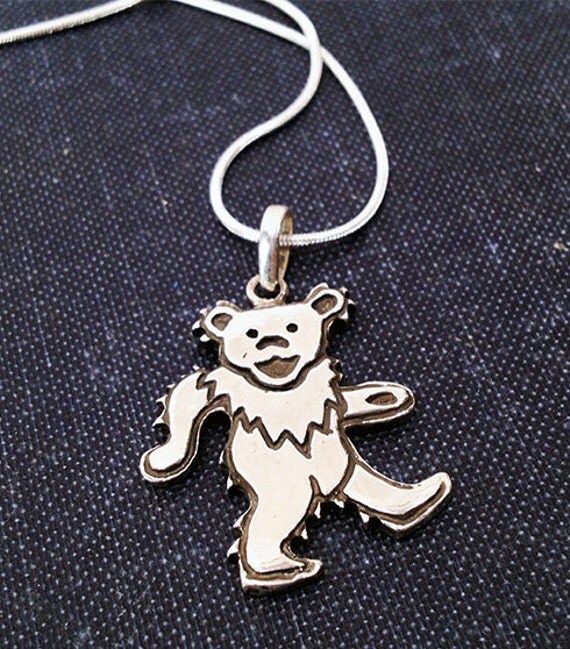 Dancing Bear Pendant in Sterling Silver by 100mics by 100mics