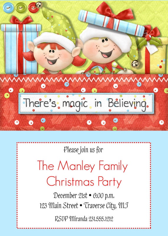 items-similar-to-elf-christmas-invitations-elves-party-printables