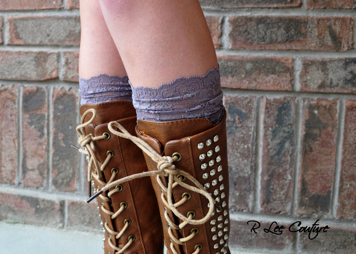 lace cuff boot socks