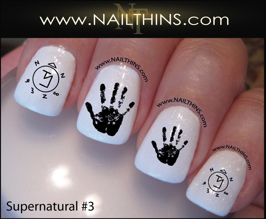 Supernatural Nail Decal Set 3 Nail Designs NAILTHINS Nail art