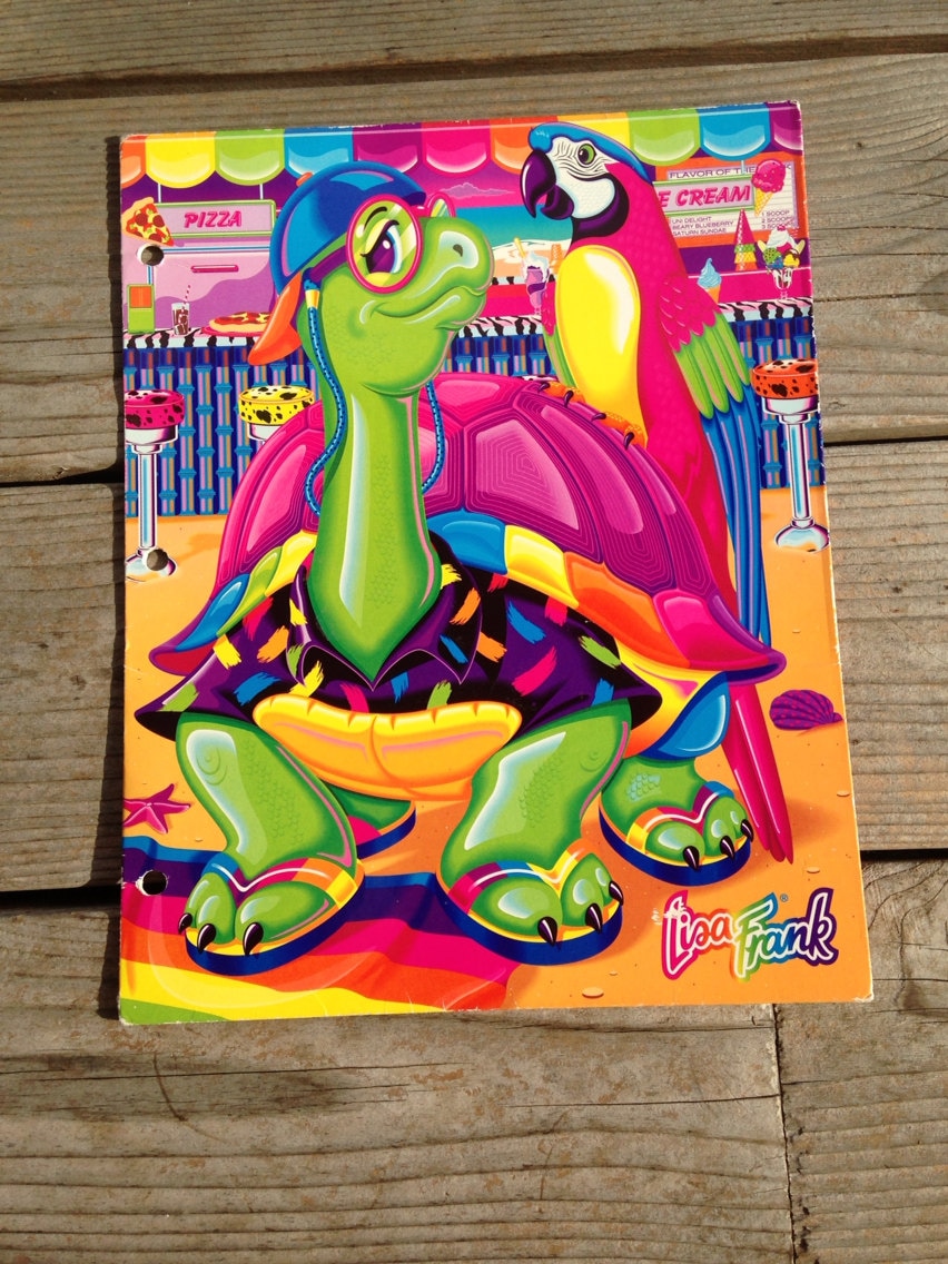 Very Rare vintage Lisa Frank turtle folder