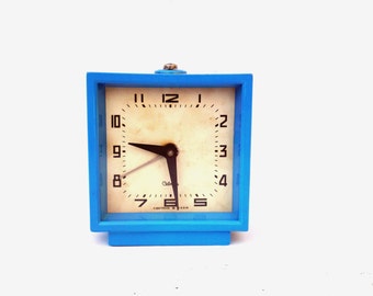 Vintage alarm clock Sevani retro clock soviet metal clock mid century mechanical clock Russian alarm clock Christmas home decor