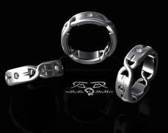 wide stance wedding ring