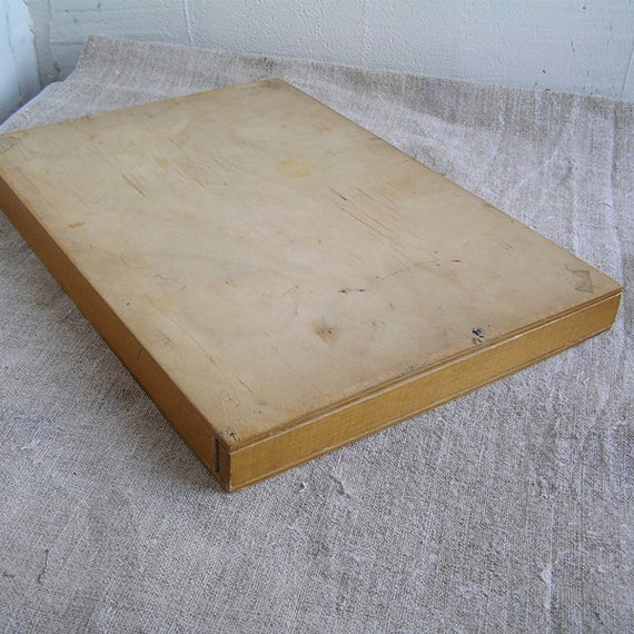 Vintage wooden box drawing sketching drafting Wood box