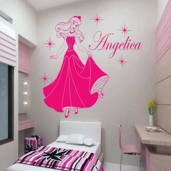 Items similar to Disney Princess Auroroa With Custome Name Stickers
