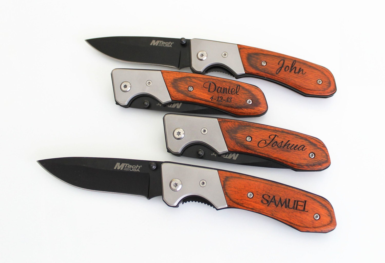 Set of 10 Engraved Pocket Knives Personalized Groomsmen gift