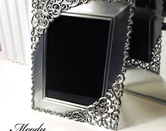Black Scrying Mirror for Wicca, Divination, Gypsies, Fortune Telling, Travel Altar