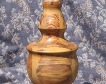 turned wood lamp - 1930's wood shop project