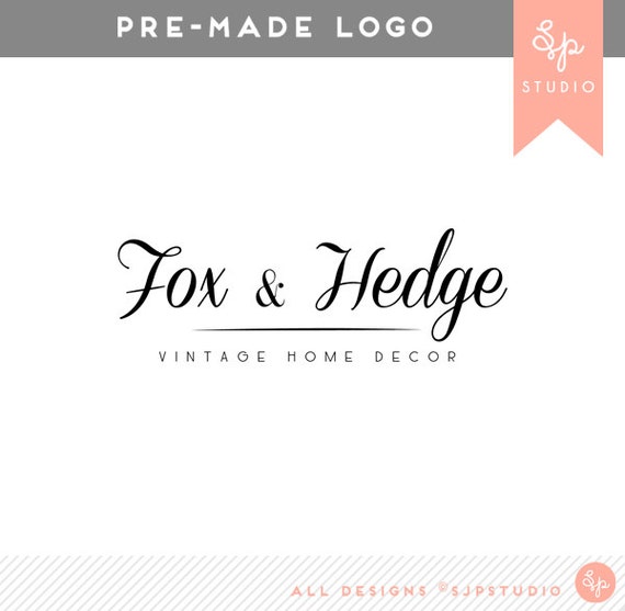 Pre-Made Logo Design 'Fox & Hedge' // Graphic Design // Business Branding