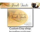 Custom etsy shop branding package, 3 pieces of designs for etsy shop