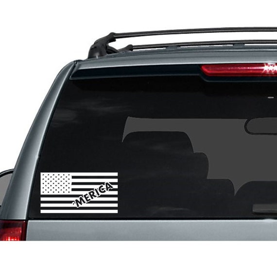 Merica Car Decal / American Flag Car Decal / Car Decal