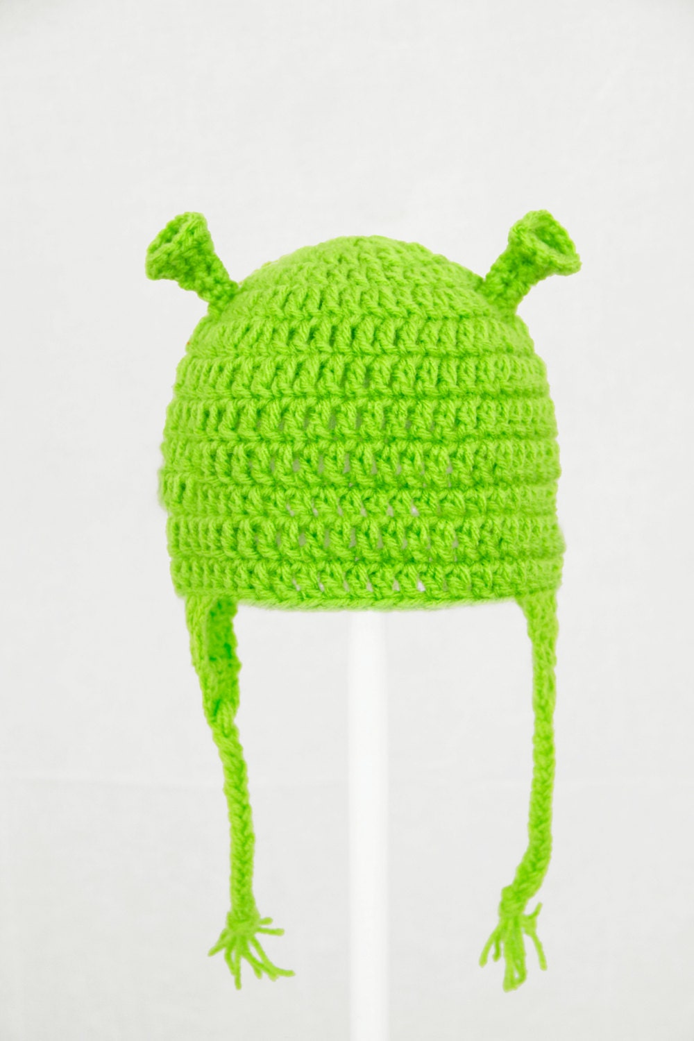 Shrek Earflap Hat Green Ogre Beanie Knit / Crochet Boy