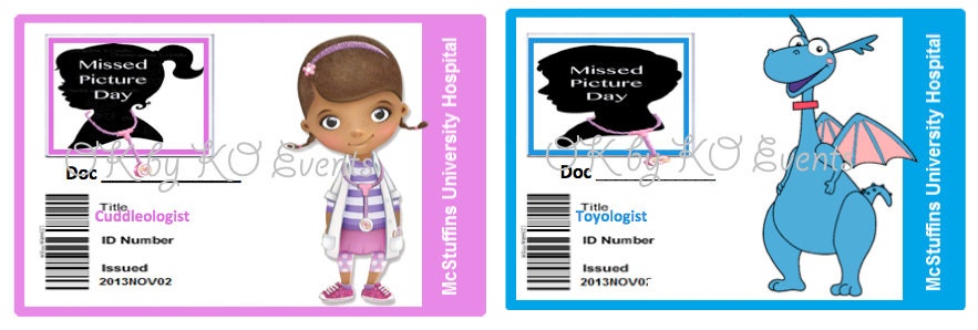 Doc McStuffins Inspired ID Badge Customizable